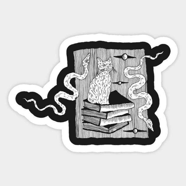 Cryptic Cat 3 Sticker by AllieHartleyArt